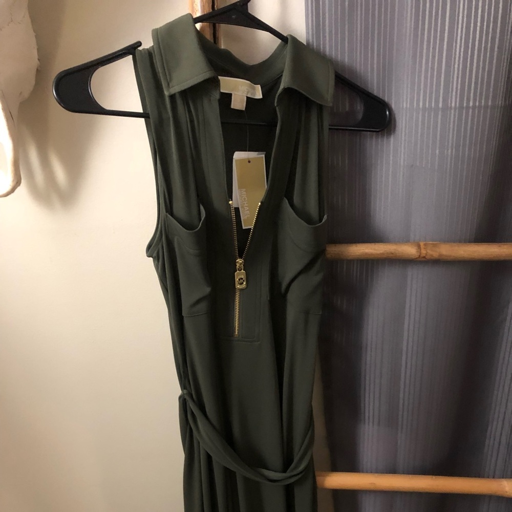 Olive green dress